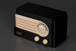 Deco Philco PT-36 Radio in Black Plaskon w/ Ivory Trim